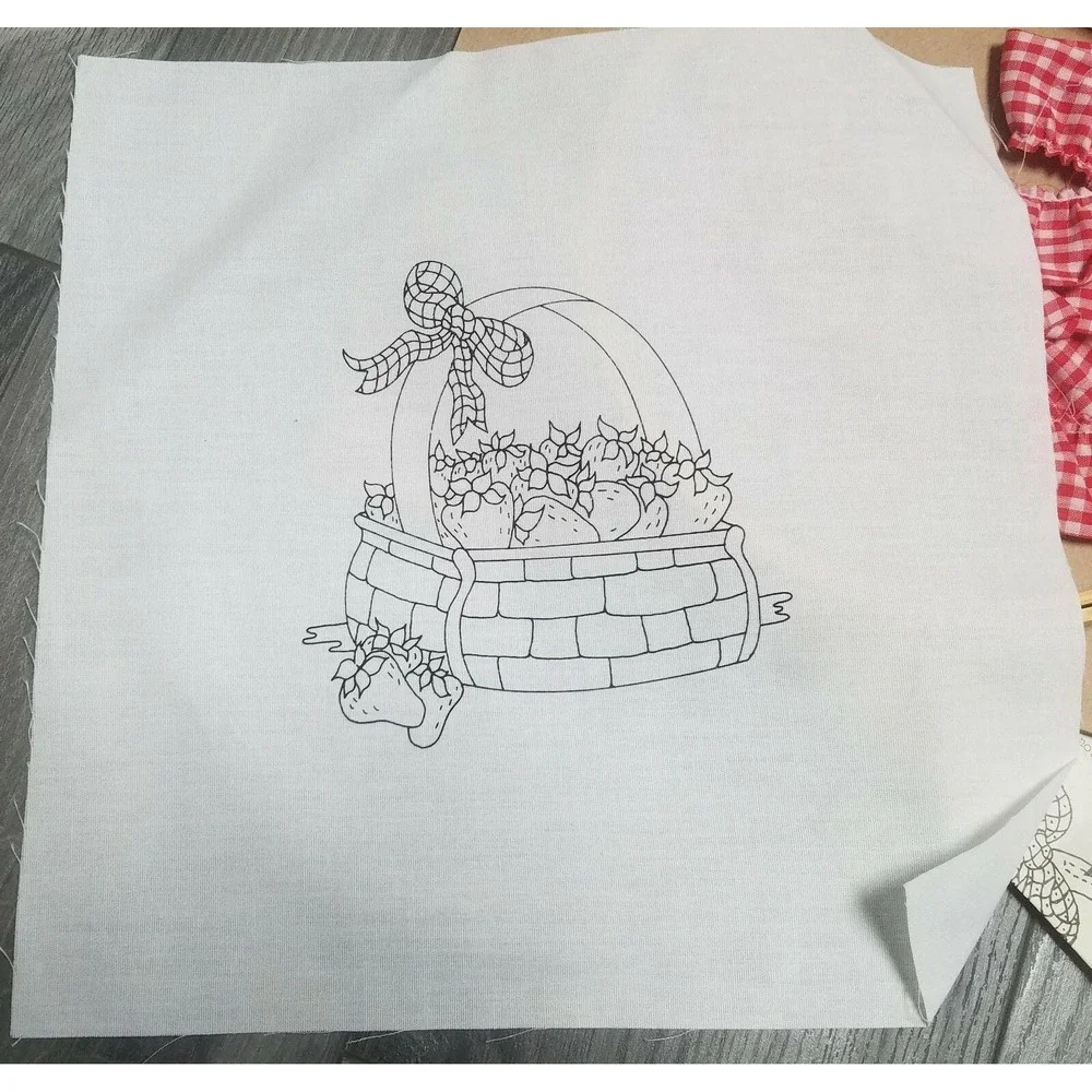 #7492 Strawberry Basket Hoop Kit - Tri-Chem Picture to Paint